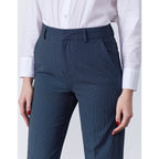 Pantalon Cigarette Straight Cropped Laryfancy - Indigo Dots - Femme