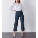 Pantalón Laryfancy de corte recto y cigarrillo - Puntos índigo - Mujer