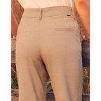 Liv Straight Cropped Cigarette Trousers - Honeycomb - Women