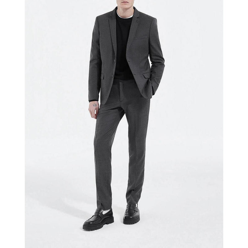 The Kooples - Pantalón De Traje Estampado Negro Y Gris - Hombre
