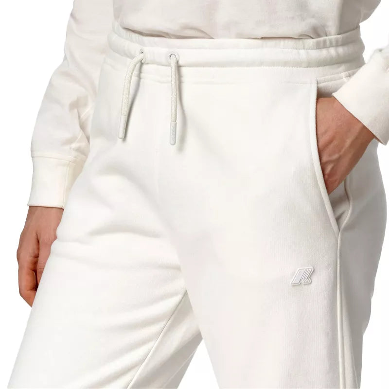 Pantalon De Survêtement K-Way Ginevrette Fleece Peach - Blanc