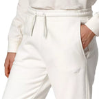Pantalon De Survêtement K-Way Ginevrette Fleece Peach - Blanc