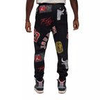 Pantalon De Survêtement Jordan Essentiel - Noir Et Rouge - Pant Homme Textile