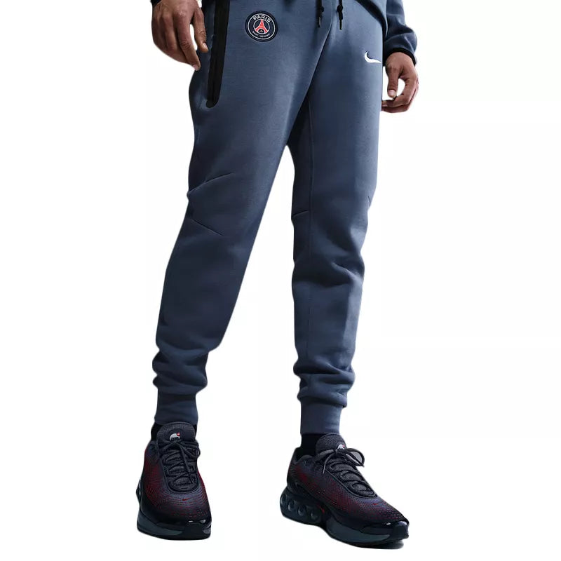 Nike PSG Tech Fleece Tracksuit Bottoms - Blue and White