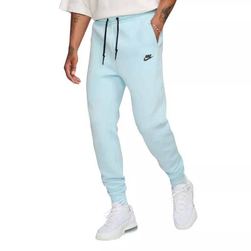 Nike Tech Fleece Jogger Tracksuit Bottoms - Sky Blue/Black