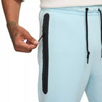 Nike Tech Fleece Jogger Tracksuit Bottoms - Sky Blue/Black