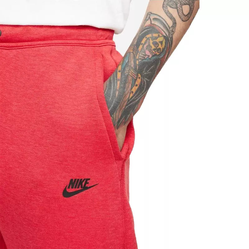 Pantalon De Survêtement Tech Fleece - Rouge, Noir. - Pant Textile