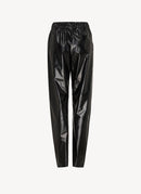 Kassl Editions - Pantalon En Coton Enduit - Black - Femme