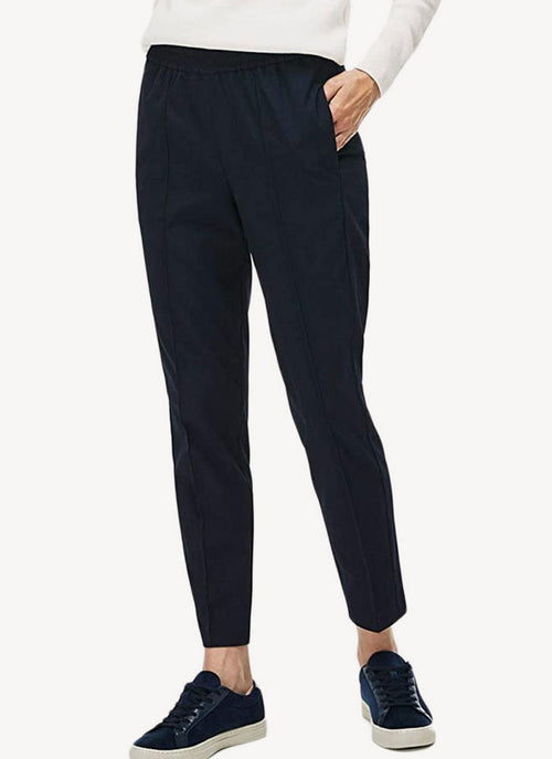 Lacoste - Pantalon En Coton - Marine/Farine - Femme