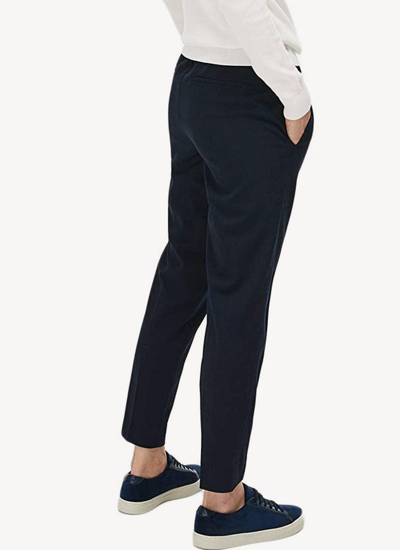 Lacoste - Pantalon En Coton - Marine/Farine - Femme