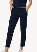 Lacoste - Pantalon En Coton - Marine/Farine - Femme