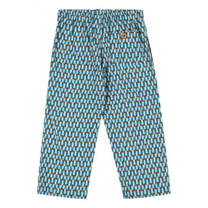 Ficus blue geo print Caramel pants - Caramel selection available on amaetc.com, eco friendly concept store for children