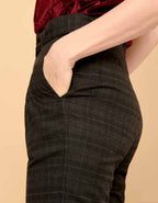 Pantalon Highwaist Arnaud Fancy - Checked Grey - Femme
