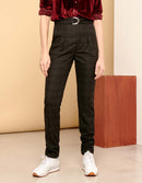 Pantalón Fancy Arnaud Highwaist - Cuadros Gris - Mujer