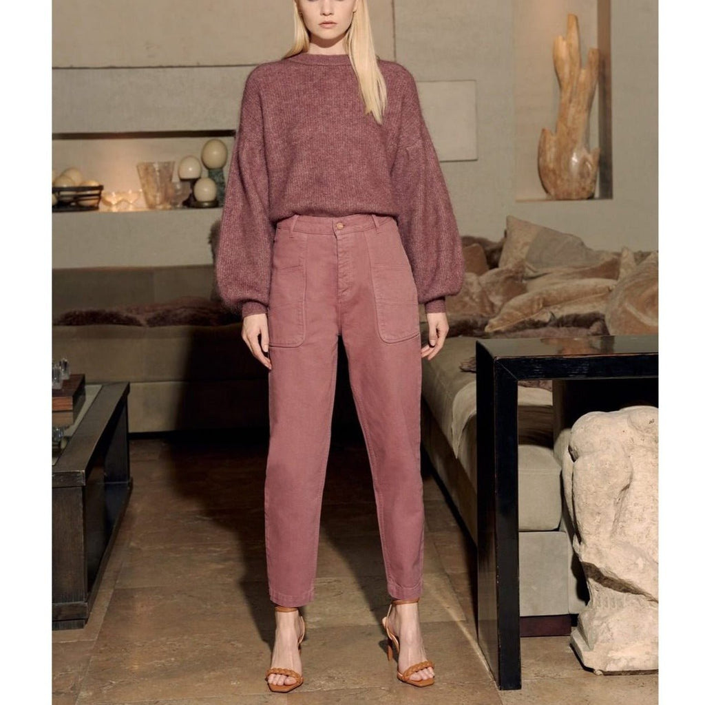 Pantalón de Talle Alto Naomicolor - Purple Grey - Mujer