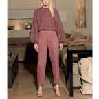 Pantalón de Talle Alto Naomicolor - Purple Grey - Mujer