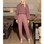 Pantalón de Talle Alto Naomicolor - Purple Grey - Mujer