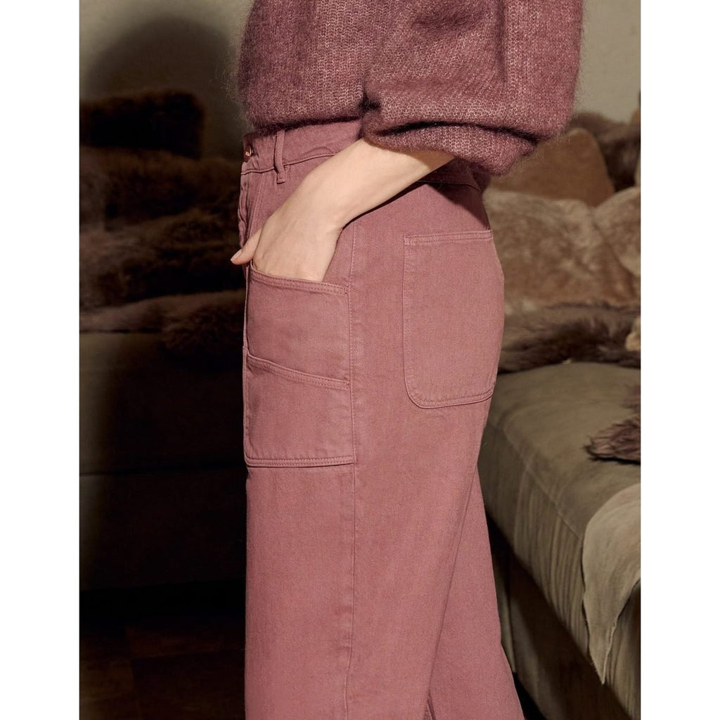 Pantalón de Talle Alto Naomicolor - Purple Grey - Mujer