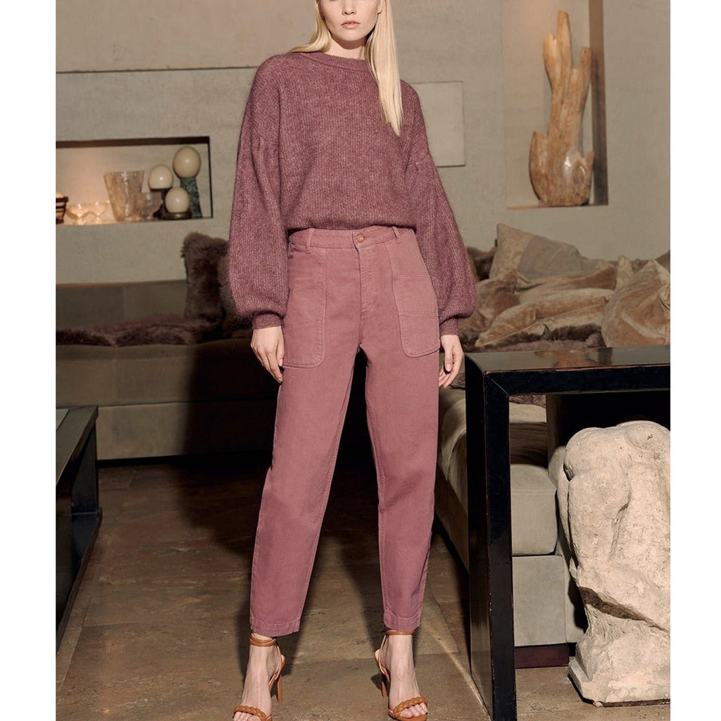 Pantalón de Talle Alto Naomicolor - Purple Grey - Mujer