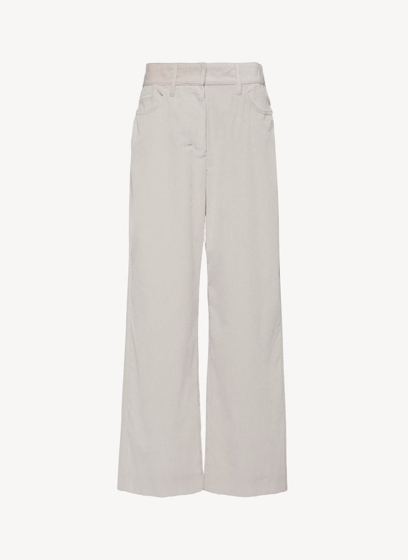 Max Mara - Pantalon En Velours Cotelé Helier - White - Femme