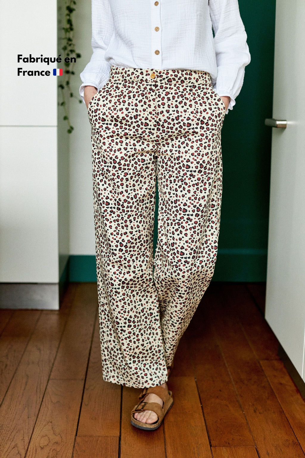 Pantalon Suzon - Léopard Naturel Femme