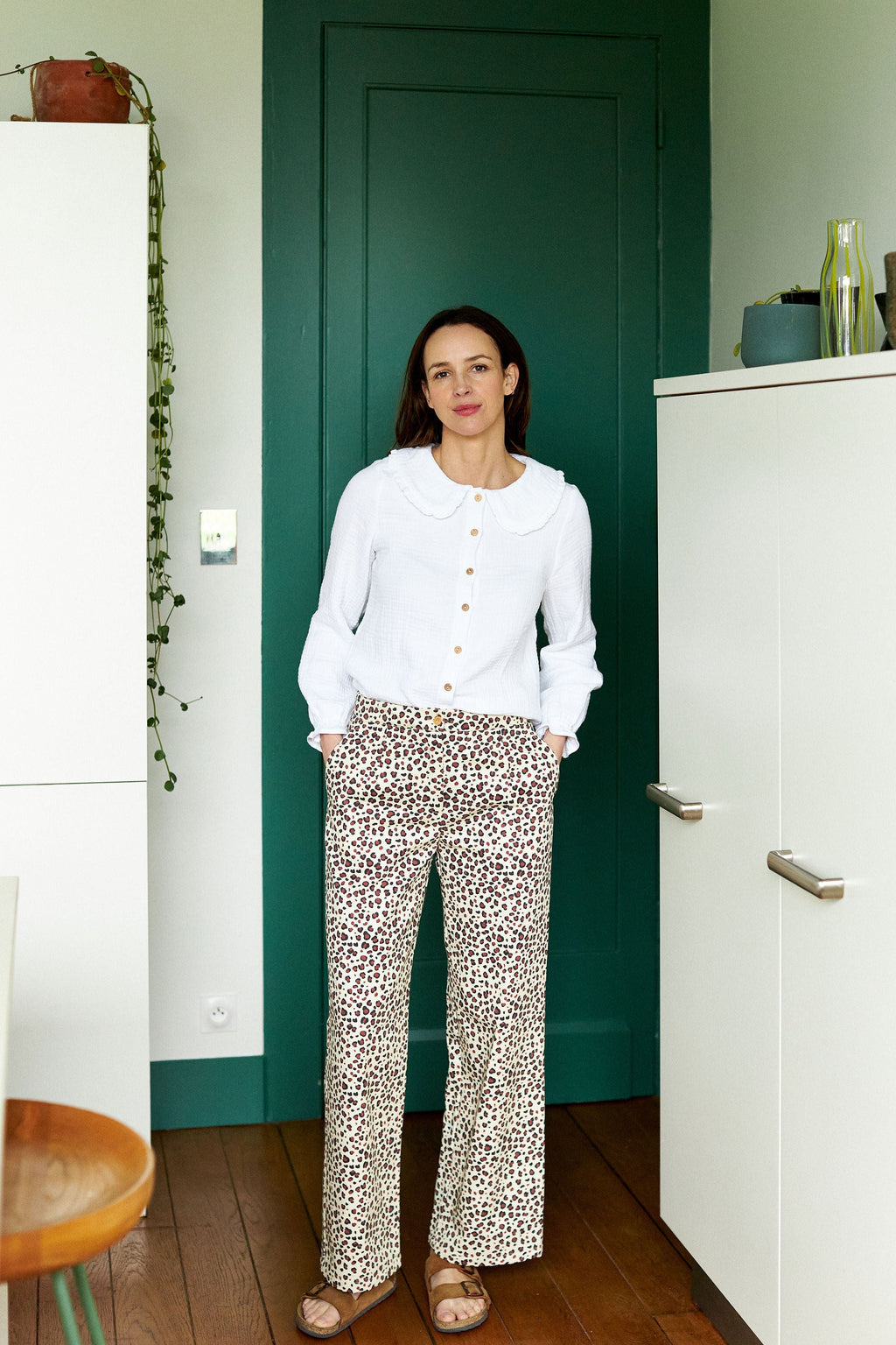 Pantalon Suzon - Léopard Naturel Femme