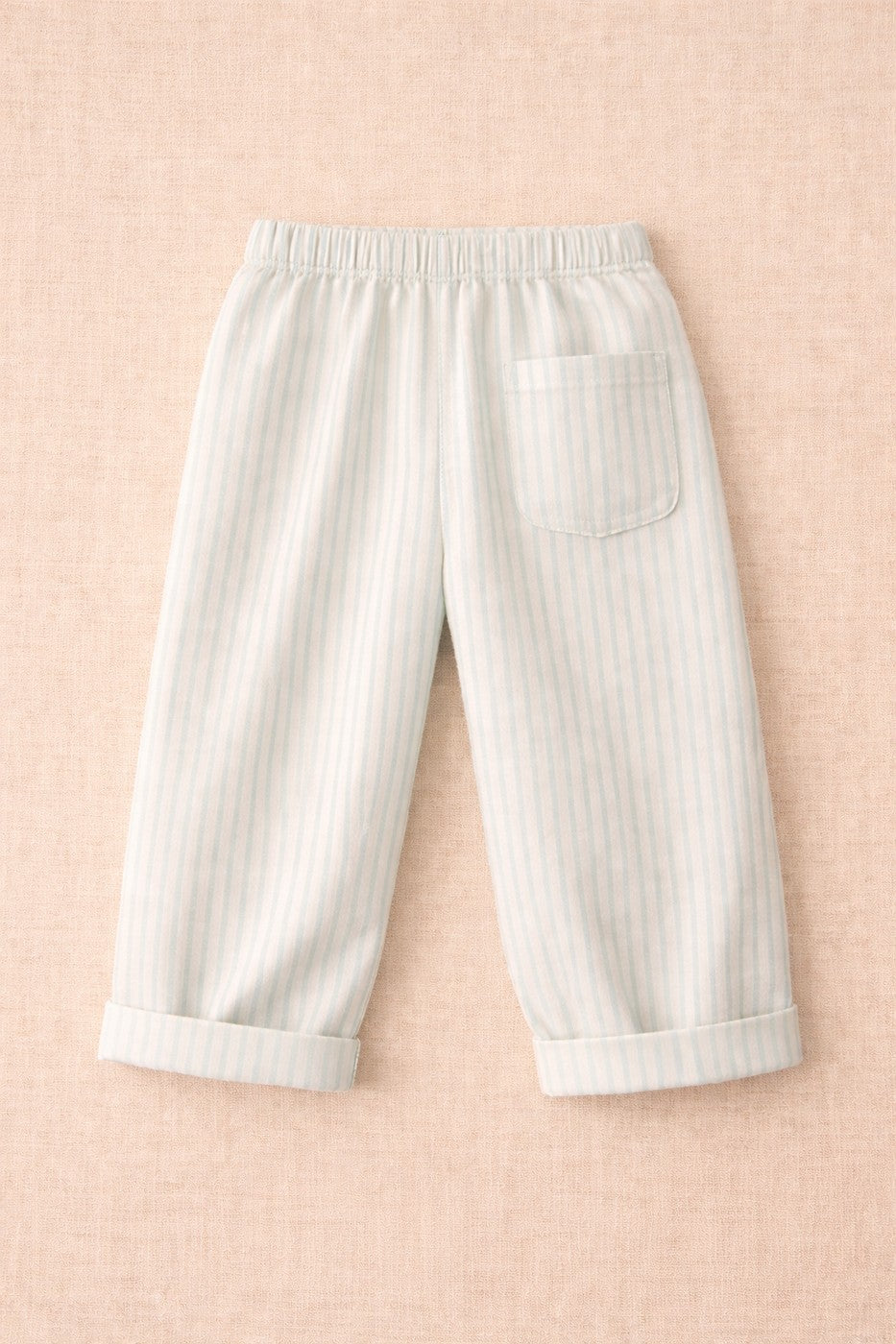 Pantalon Paul Rayé - Enfant Garçon - Ecru & Mint