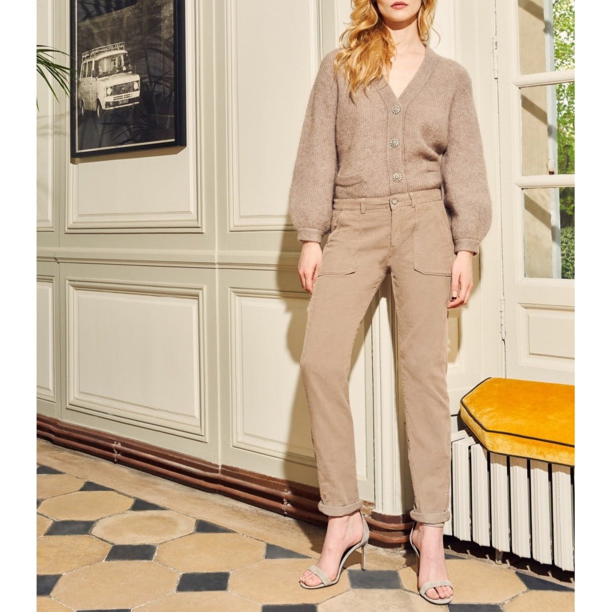 Reiko - Pantalon Sandrinevelvh - Taupe