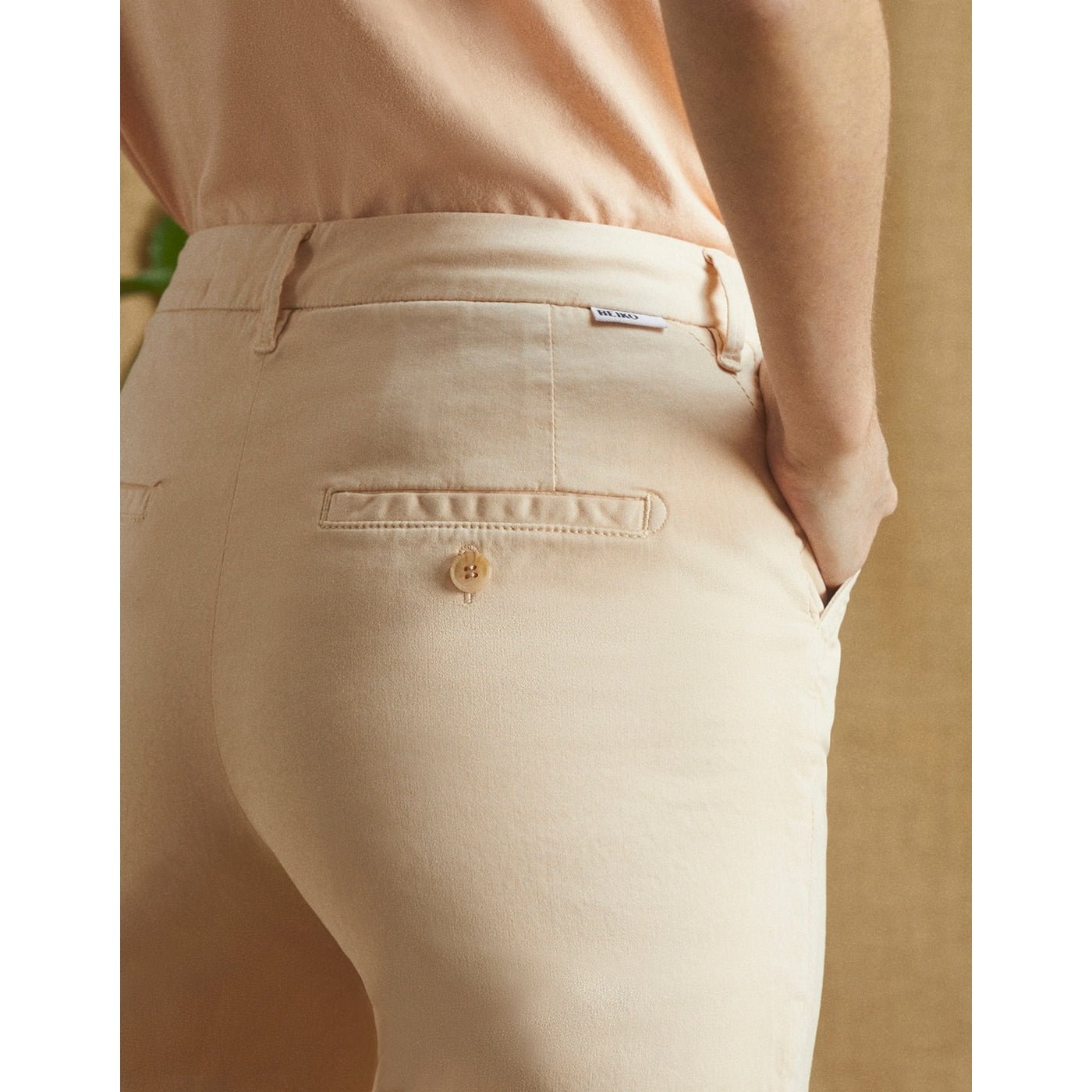 Pantalon Chino Sandy Long Straight - Hazelnut - Femme