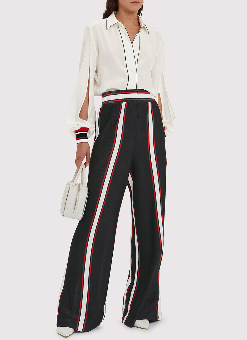 Golden Goose - Pantalon Sophie - Navy White Red Stripes - Femme