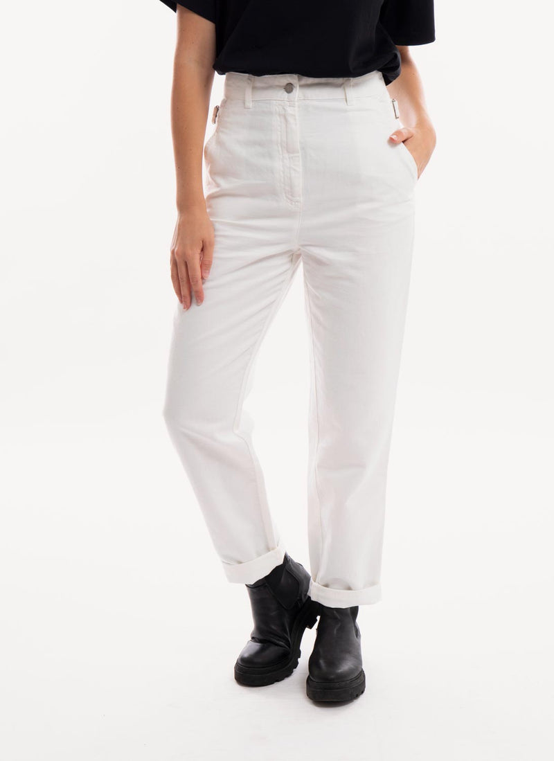 Caroll - Pantalon Tomas - Ivoire Uni - Femme