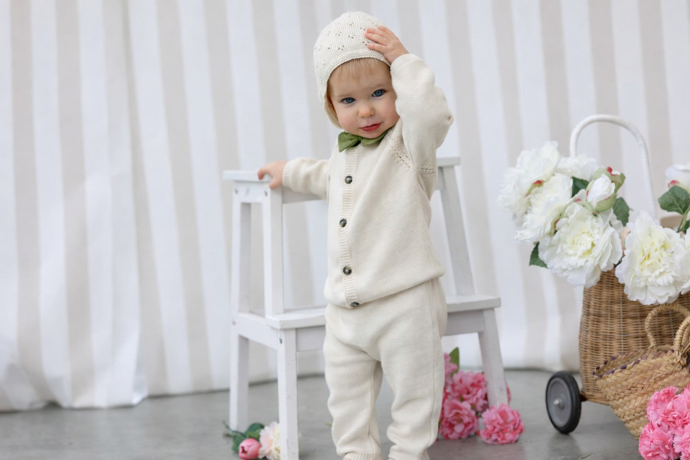 Pantalon Léandre Tricot Écru - Bébé