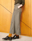 Pantalón ancho cropped Paolo Fancy - Tartán negro - Mujer