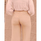 Pantalon Wide Ellie Linen - Light Sand - Femme