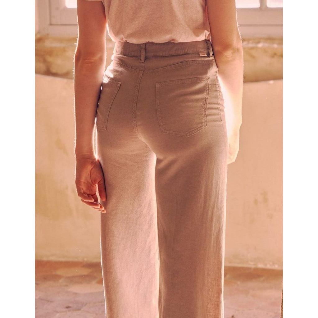 Pantalon Wide Ellie Linen - Light Sand - Femme