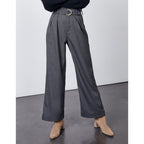 Reiko - Gabby Fancy Wide-Leg Trousers - Blended Black