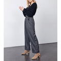 Reiko - Gabby Fancy Wide-Leg Trousers - Blended Black