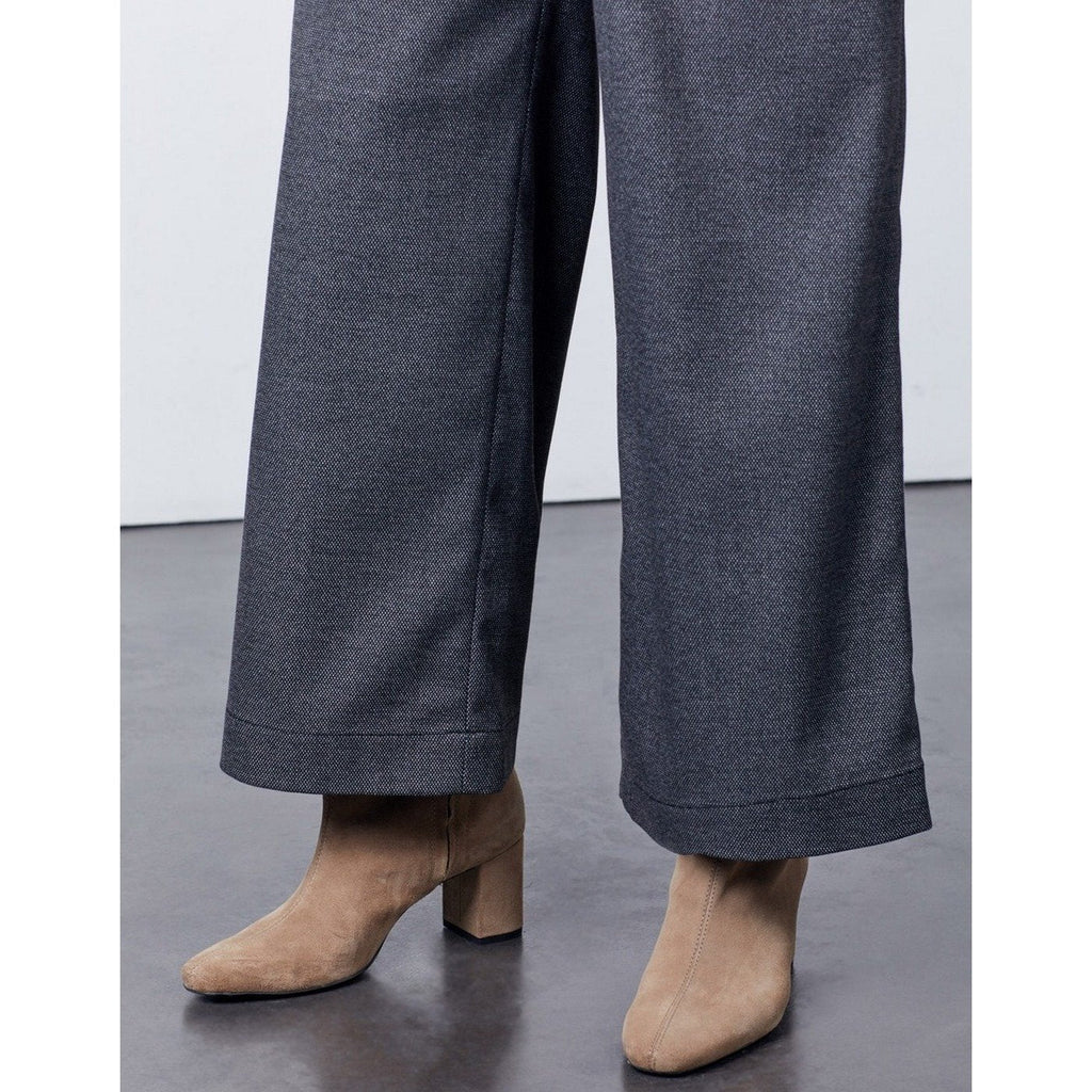 Reiko - Gabby Fancy Wide-Leg Trousers - Blended Black
