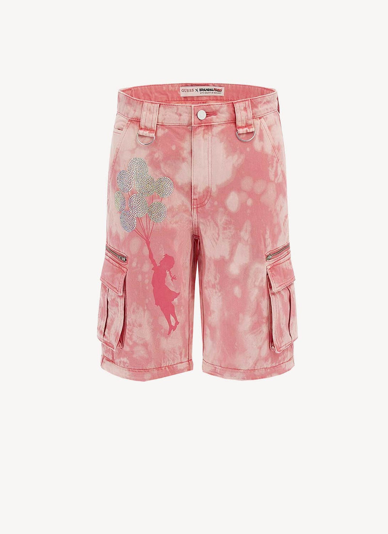 Guess - Pantalon Tie Dye - Morning Pink Tie Dye - Femme