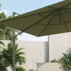 Veya - Parasol Carré Déporté - Aluminium - Vert olive