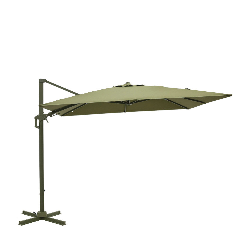 Veya - Parasol Carré Déporté - Aluminium - Vert olive