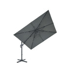 Veya - Sombrilla cuadrada excéntrica - Aluminio - Gris oscuro