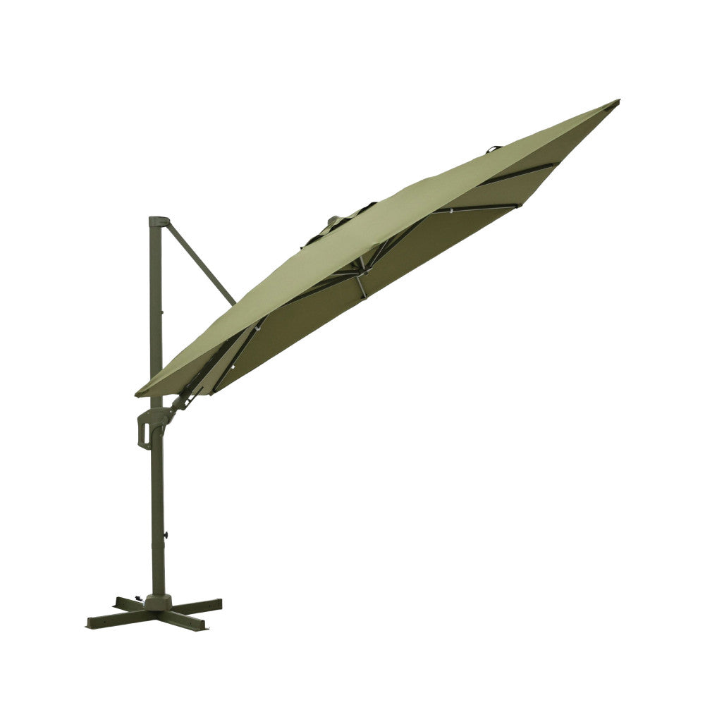 Veya - Parasol Carré Déporté - Aluminium - Vert olive