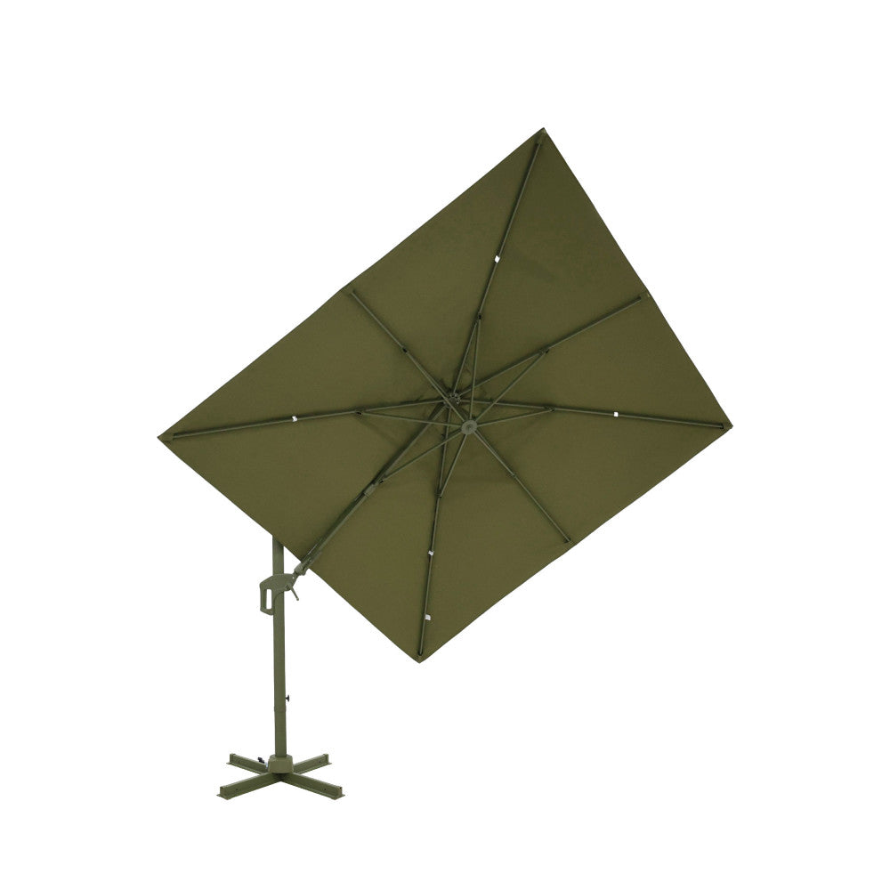 Veya - Parasol Carré Déporté - Aluminium - Vert olive