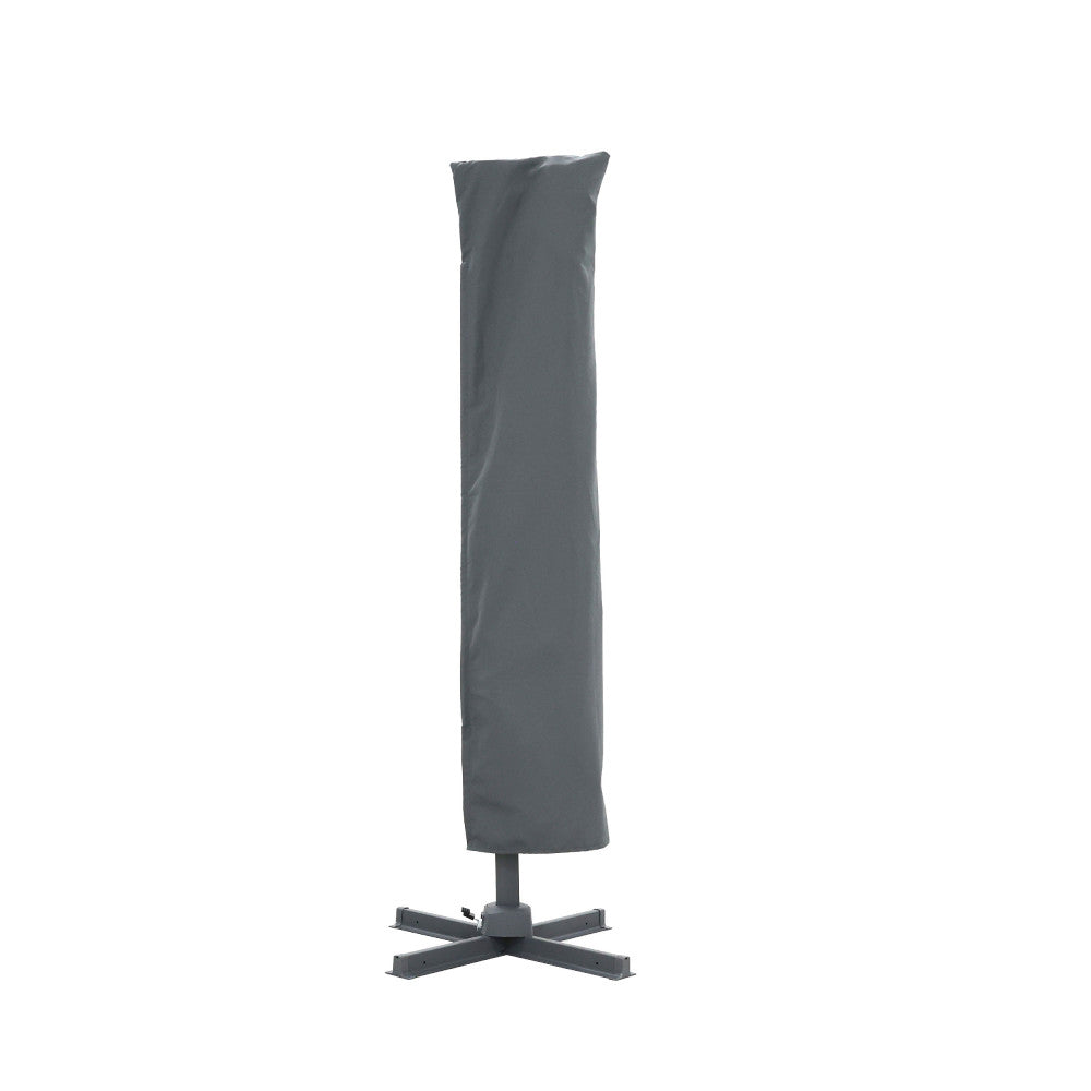 Veya - Sombrilla cuadrada excéntrica - Aluminio - Gris oscuro