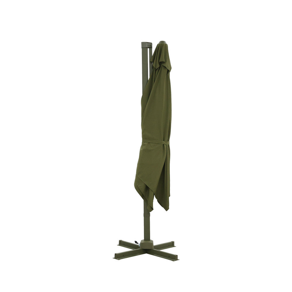 Veya - Parasol Carré Déporté - Aluminium - Vert olive