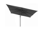 GESCOVA - Ombrellone decentrato Niza - Struttura in alluminio nero - Telo quadrato 300 x 300 cm nero - Senza base