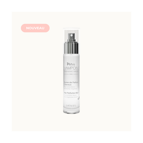 Niebla de perfume de almizcle y madera blanca