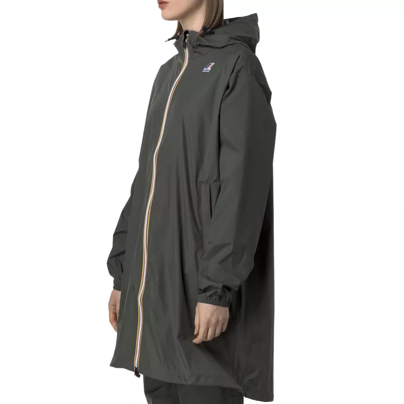 Parka À Capuche K-Way Le Vrai 4.0 Eiffel East - Kaki/Noir