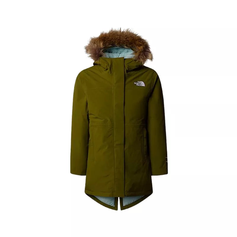 The North Face - Parka À Capuche G Arctic - Kaki/Blanc - Fille